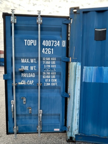 1411382-6 Container 40 fot – isolerad med el och avfuktare