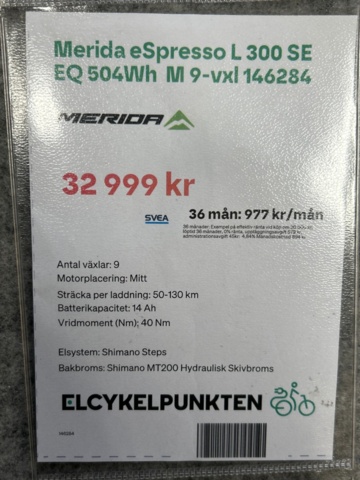 1388386-7 Elcykel Merina eSpresso, L 300 SE