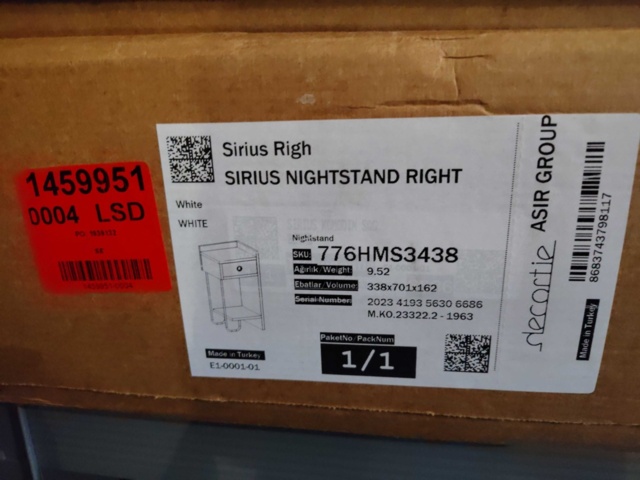 1434738-2 Sängbord 2 st - Funzi Living, Sirius-serien, vänster & höger