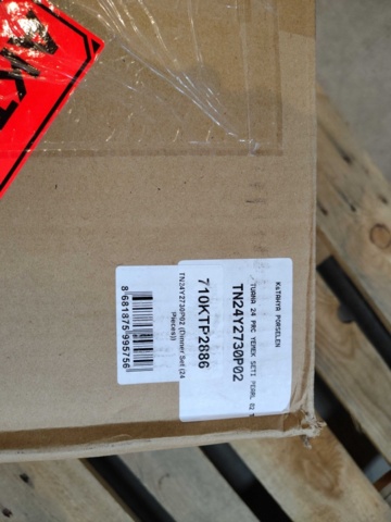 1434759-2 Matservis, 24 delar – Porslin, beige, tålig, maskin- & mikrovågssäker