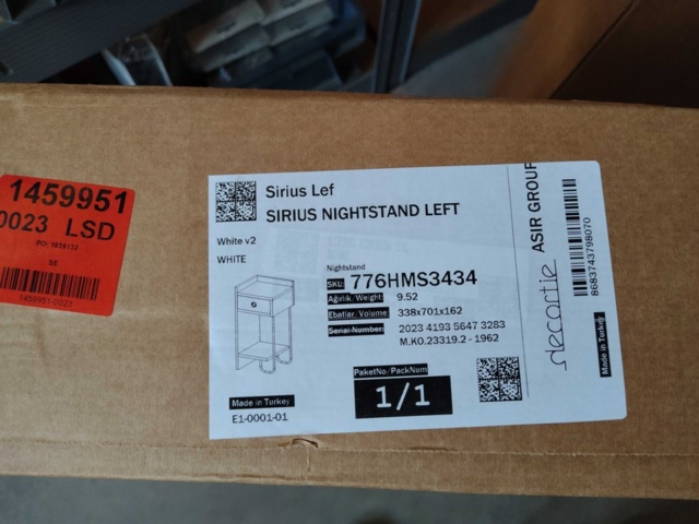 1434730-3 Sängbord 2 st - Funzi Living, Sirius-serien, vänster & höger