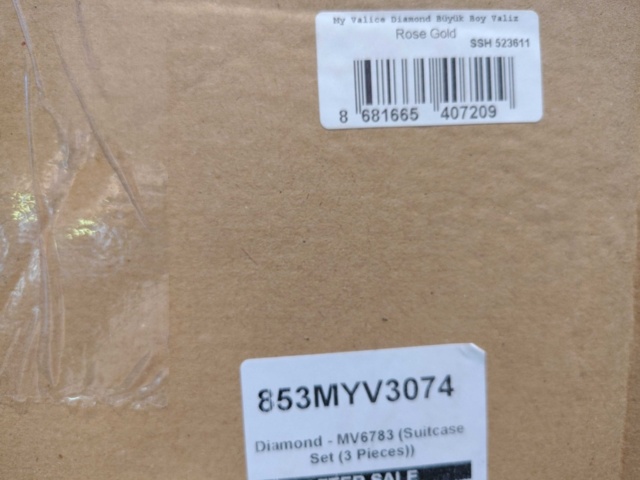 1434763-2 Resväskeset, 3 delar – MyValice, rosa, hårdskal med hjul