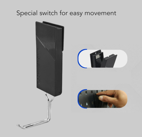 1437674-3 4 st Magnetkrokar MH1-D – dubbel krok med 12 kg dragkraft - Fri frakt