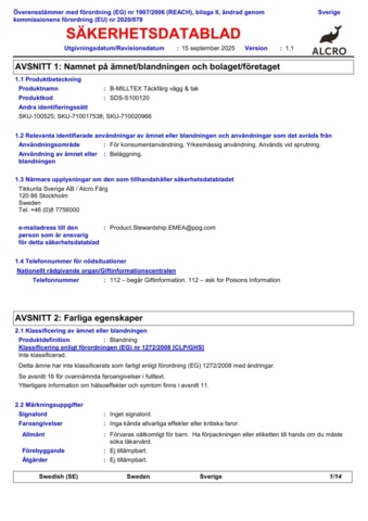 1365307-2 Täckfärg vägg & tak B-MILLTEX