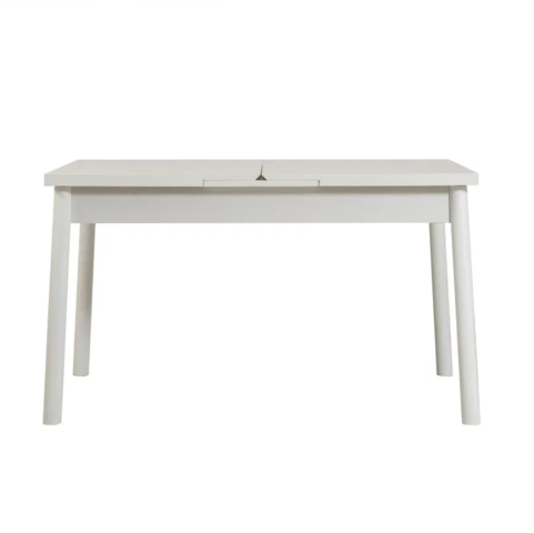 1434709-1 Matbord - Forme, utdragbart, vit melamin, träben