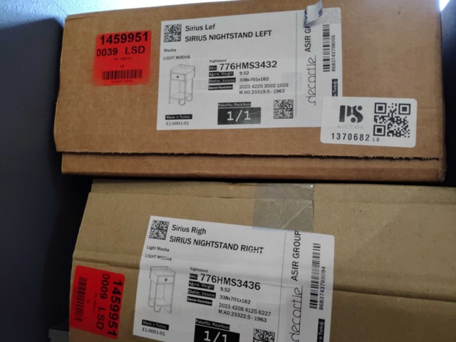 1370682-2 Sängbord 2 st - Funzi Living, Sirius-serien, vänster & höger