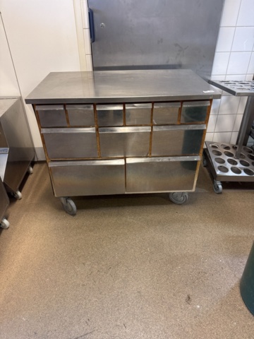 Drawer cabinet on wheels with ladles etc. - PS Auction - We value the ...