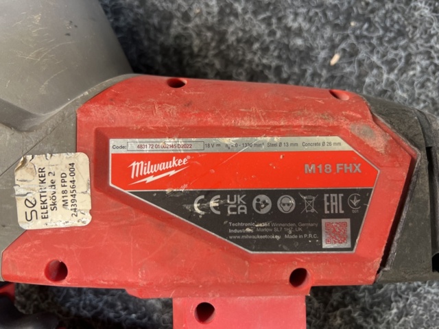 1438220-4 Borrhammare Milwaukee M18 FHX