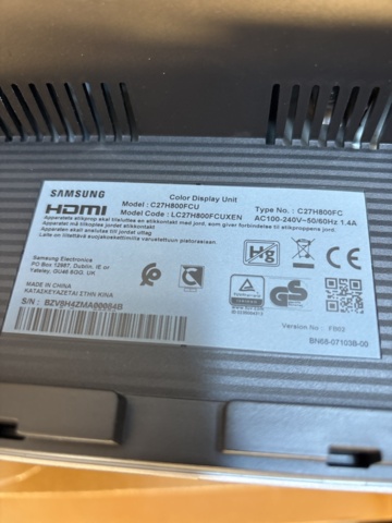 1408548-5 Bildskärmar 2 st Curved 27" med tillbehör - Samsung C27H800FCU