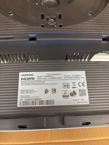 1408549-5 Bildskärmar 2 st Curved 27" med tillbehör - Samsung C27H800FCU