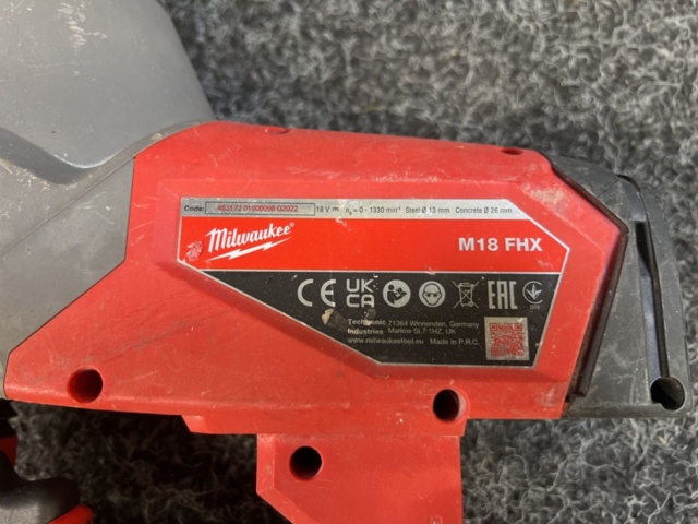 1438233-4 Milwaukee M18 FHX Rotary Hammer