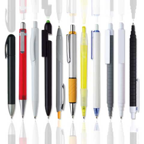 1438523-1 Plastpennor 250 st, 3:50 st - Prisvärda reklampennor i färgstark mix