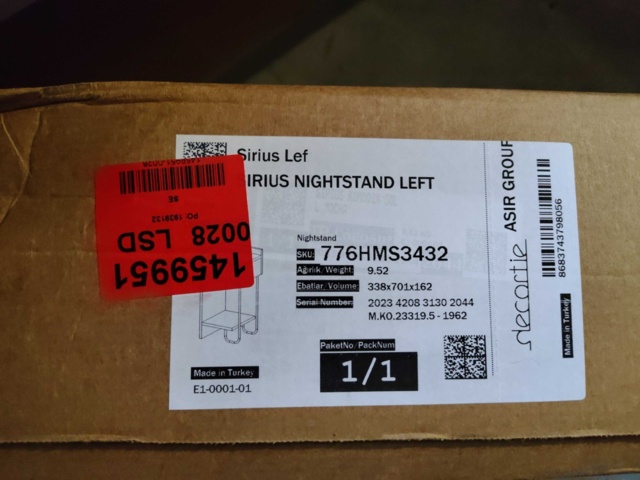 1434739-2 Sängbord 2 st - Funzi Living, Sirius-serien, vänster & höger