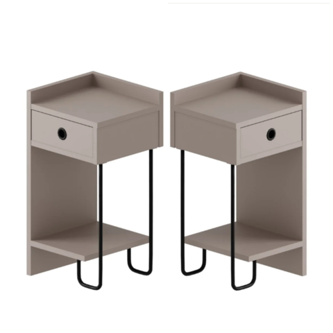 1434739-1 Sängbord 2 st - Funzi Living, Sirius-serien, vänster & höger