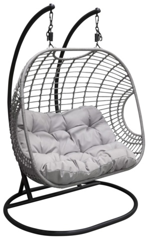 1426206-1 Grå hängstol i stilren design