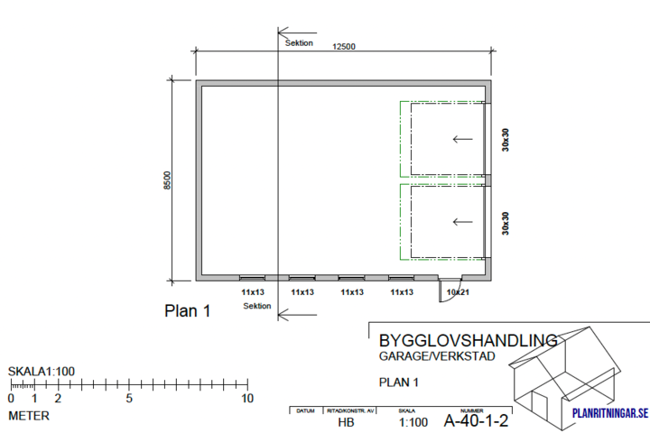 1438546-3 Stomme till en verkstad eller stort garage på cirka 100 kvm