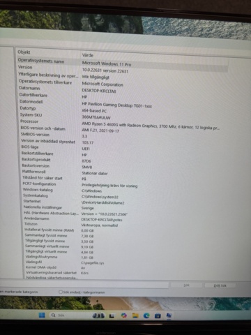 1420809-5 Stationär dator - HP Pavilion Gaming Desktop TG01-1xxx