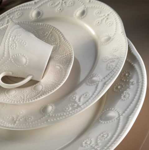 1434756-1 Matservis, 24 delar – porslin, vit, fyrkantig design