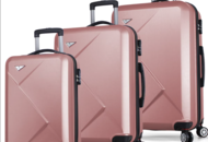 1434763 Resväskeset, 3 delar – MyValice, rosa, hårdskal med hjul