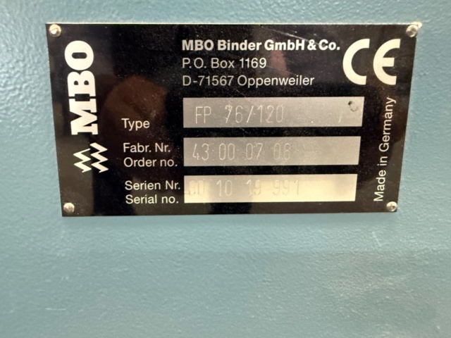 1438791-5 Maskin för bokproduktion MBO K76S-KTLL/4-FP120 falsmaskin