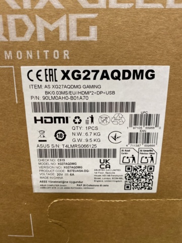 1429496-3 Gamingskärm ASUS 27" ROG Strix XG27AQDMG