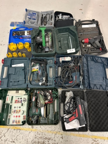 1436204-1 Samling verktyg 8 st - Bosch, Hitachi, Skil, mm.