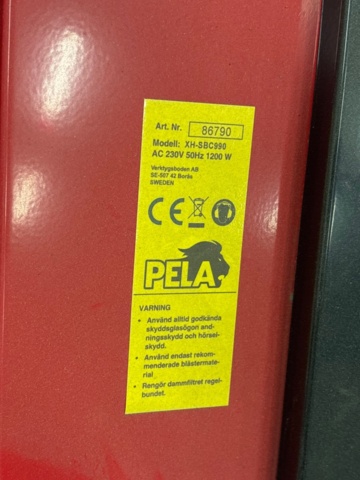 1436173-4 Blästerskåp - PELA XH-SBC990