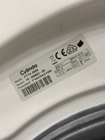 1436180-4 Tvättmaskin - Cylinda FTTK 5585