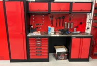 1436186 Verkstadsinredning Ampro med innehåll