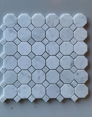 1438991-1 Octagon mosaic on mesh