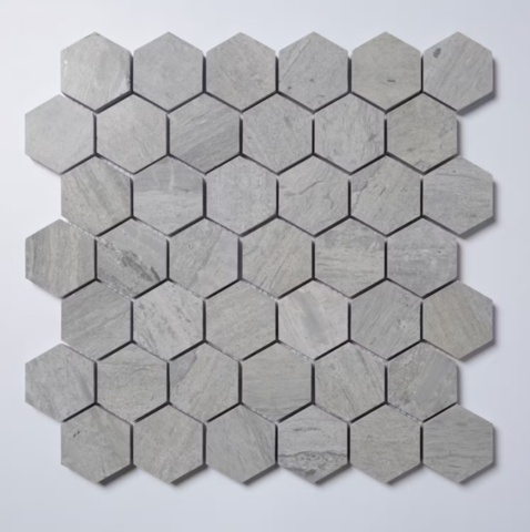 1439007-2 Hexagon mosaic on mesh