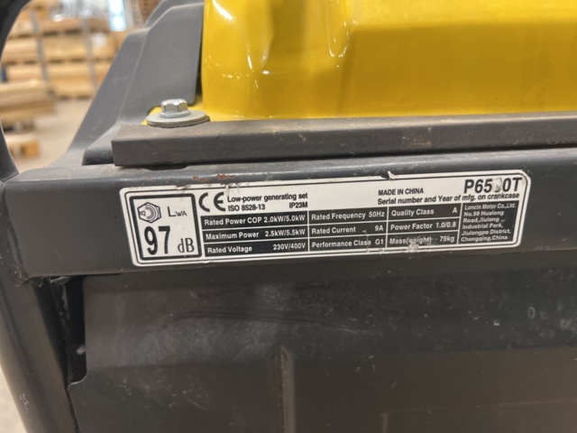 1439843-9 Generator Atlas Copco P6500T