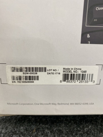 1440176-3 Keyboard Microsoft Natural Ergo Keyboard 4000