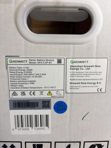 1408563-8 Growatt APX 5.0P‑B1, högspänningsbatteri
