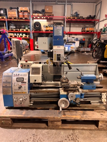 1373456-1 Svarv- och fräskombination – HBM Machines HBM 290V-F med digital avläsning