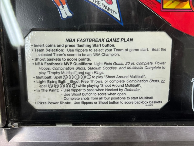 1440332-6 Flipperspel Bally Fastbreak