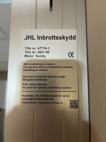 1305235-16 2 st inbrottsskydd, motoriserade – Jari Safe / JHL Inbrottsskydd