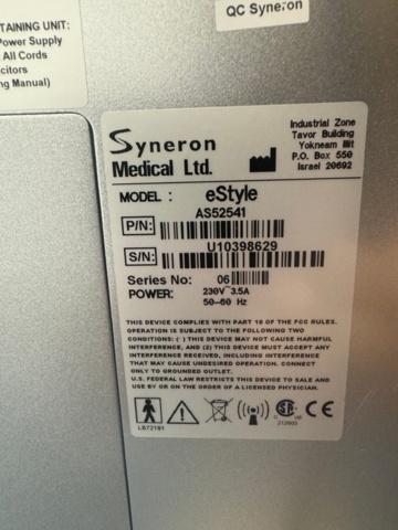 1349723-4 Syneron eStyle med SRA-handtag