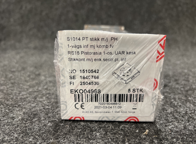 1440504-5 40 st 1-vägsuttag Elko