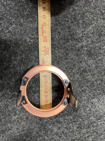 1440537-10 Ca 500 st Baffles, Spotlight kropp - fixed rose gold