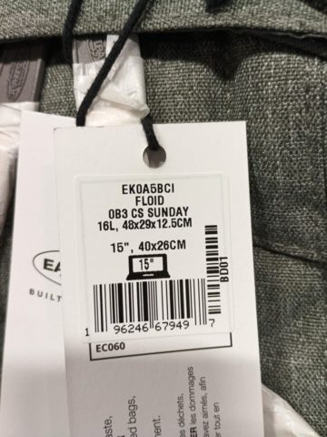 1440261-6 Bags Eastpak Floid 16L