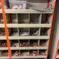 1388813-7 Large plumbing warehouse, storage shelves, trolleys according to the pictures