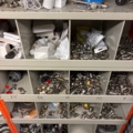 1388813-16 Large plumbing warehouse, storage shelves, trolleys according to the pictures