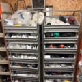 1388813-17 Large plumbing warehouse, storage shelves, trolleys according to the pictures