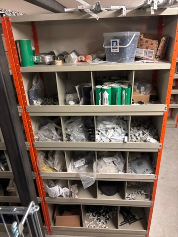 1388813-19 Large plumbing warehouse, storage shelves, trolleys according to the pictures