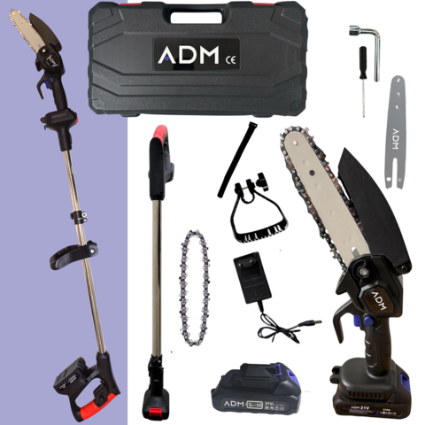 1441430-1 Teleskopisk minikedjesåg inklusive 21V litiumbatteri