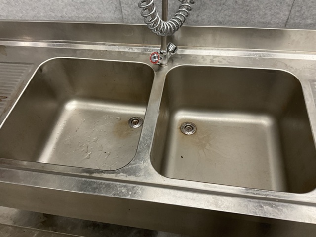 1406584-4 Stainless steel bench with shower head
