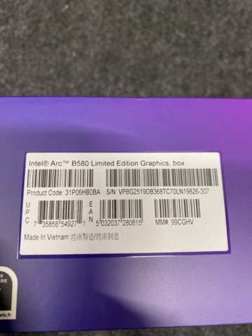 1439062-3 Grafikkort Intel Arc B580 Limited Edition Graphics Card