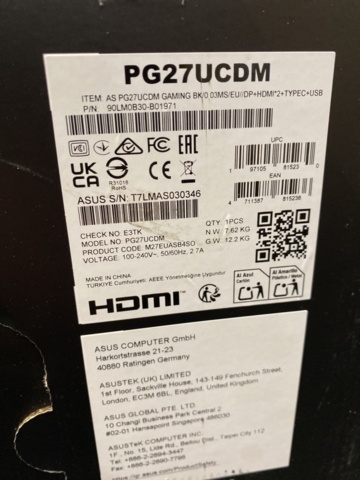 1439099-3 Gamingskärm ASUS ROG Swift 27" 4K PG27UCDM