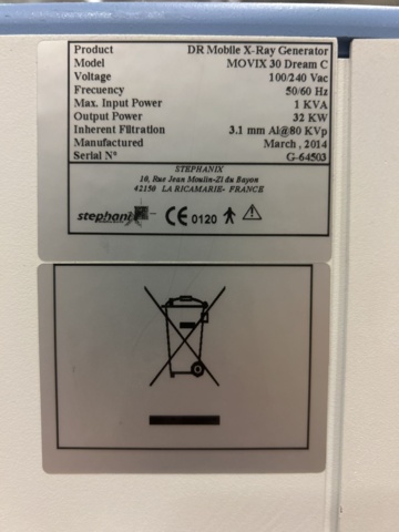 1305240-6 Mobilt digitalt röntgensystem, Stephanix Movix 30 Dream, 2014